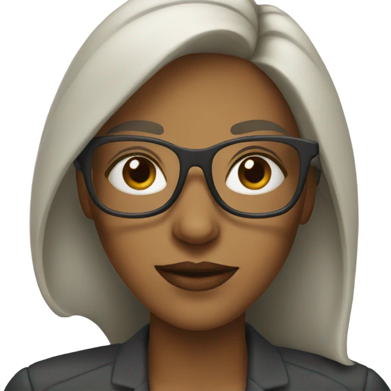 Woman with glasses emoji