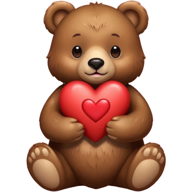 bear hugging a heart emoji