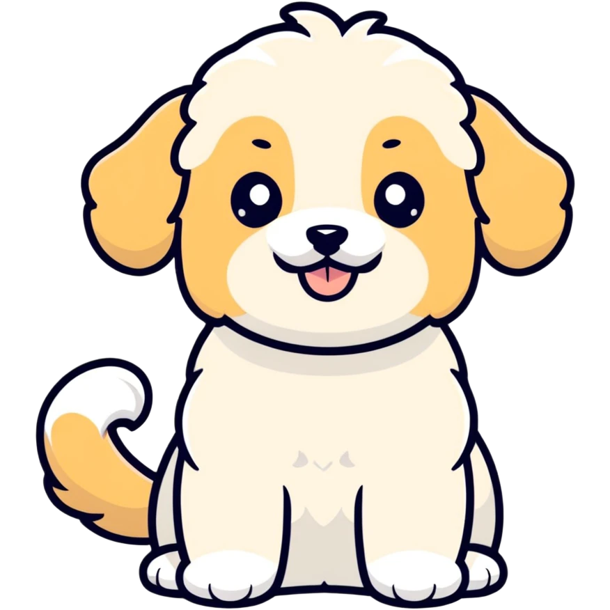 Maltipoo waving emoji