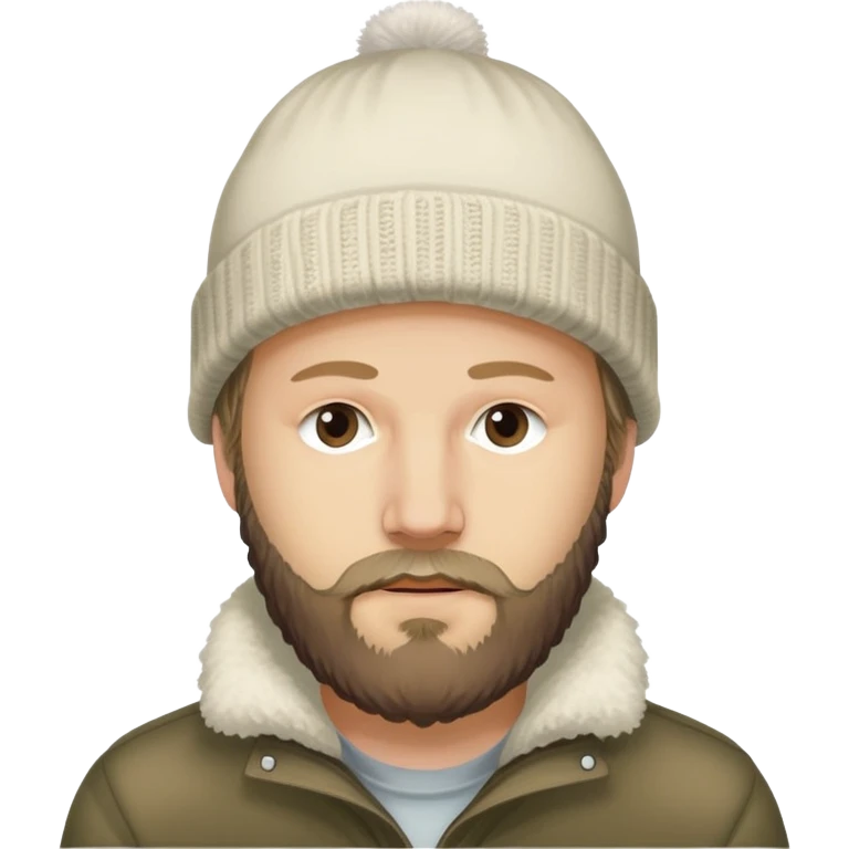 Justin Vernon of Bon Iver with beard and winter hat emoji