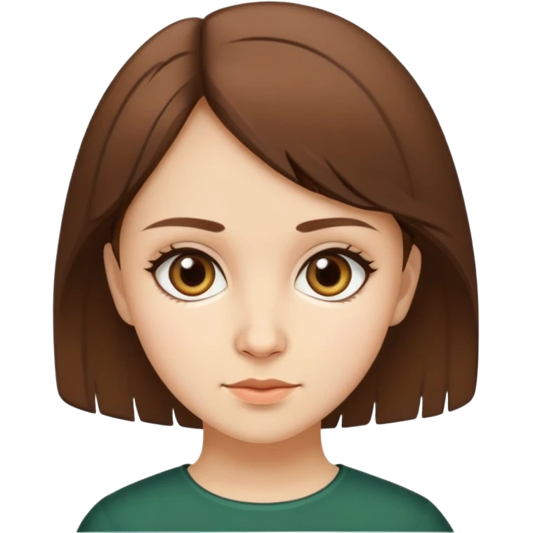 Chechen girl with short brown hair emoji