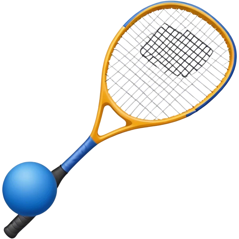squash racket and blue ball emoji