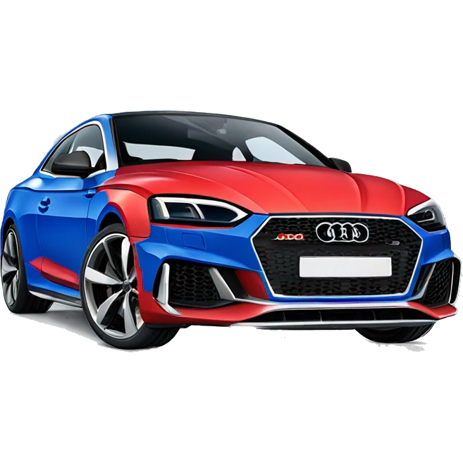 Audi RS5 blue emoji