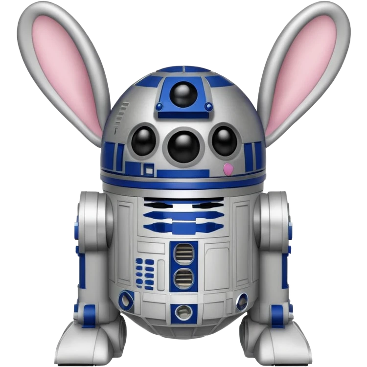 R2d2 with bunny emoji