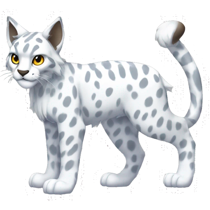snow dark point chocolate Lynx-Fakemon bengal spots full body   emoji