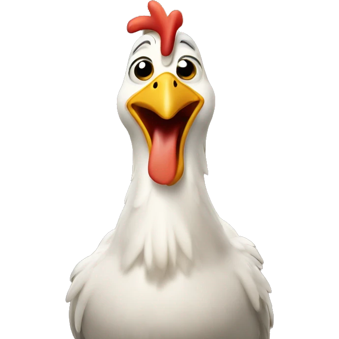 surprised chicken  emoji