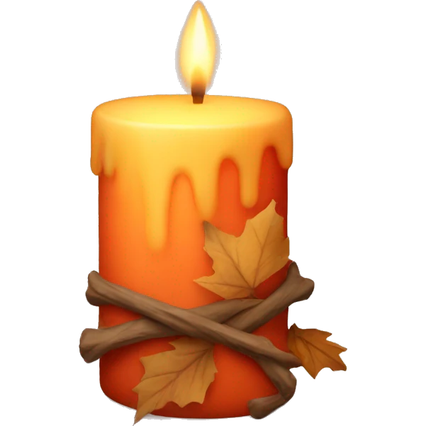 Fall candle emoji