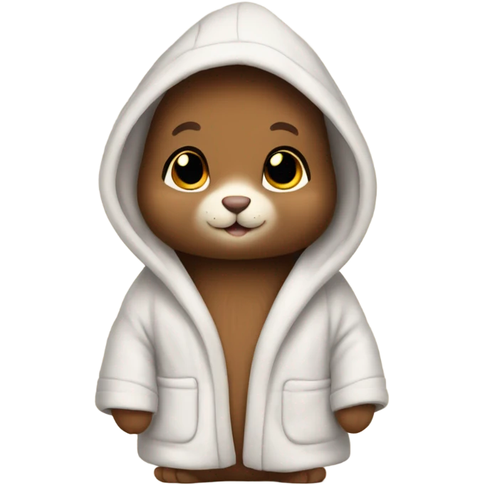 brown bunny in a robe emoji