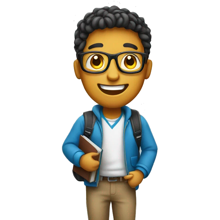 happy emoji student emoji