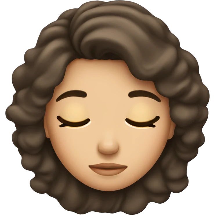 Brunette girl sleeping emoji