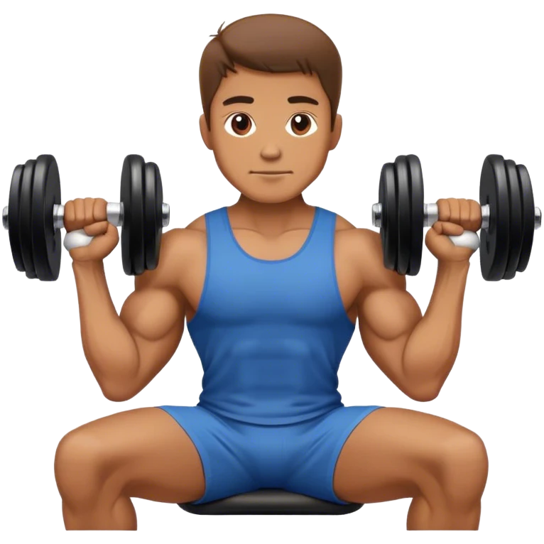 man seated dumbbell wrist curl emoji