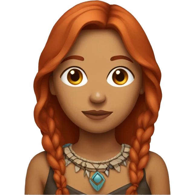 Native american woman that is a redhead emoji
