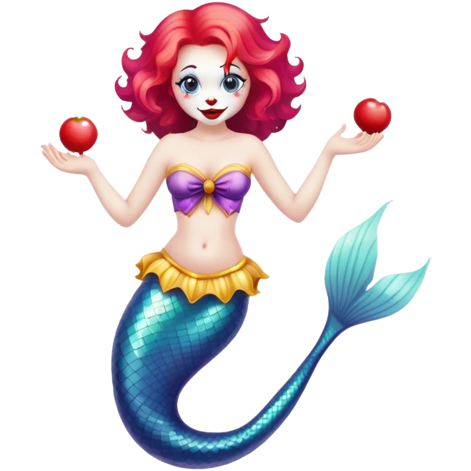Clown mermaid emoji