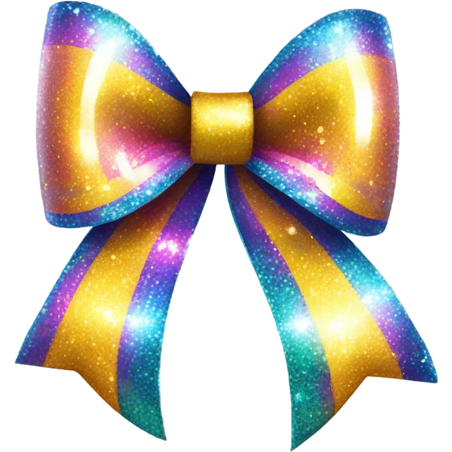 Glitter bow emoji