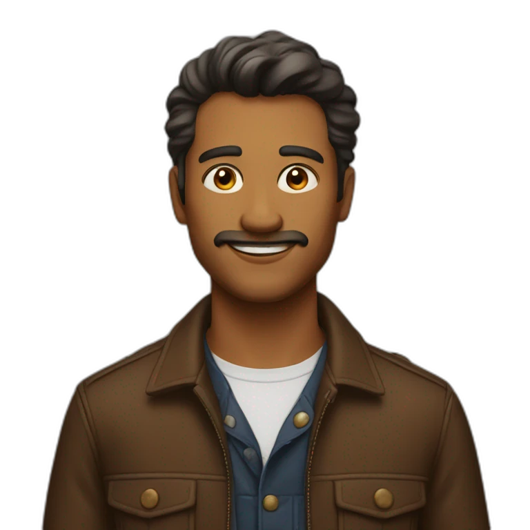 Homme brun emoji