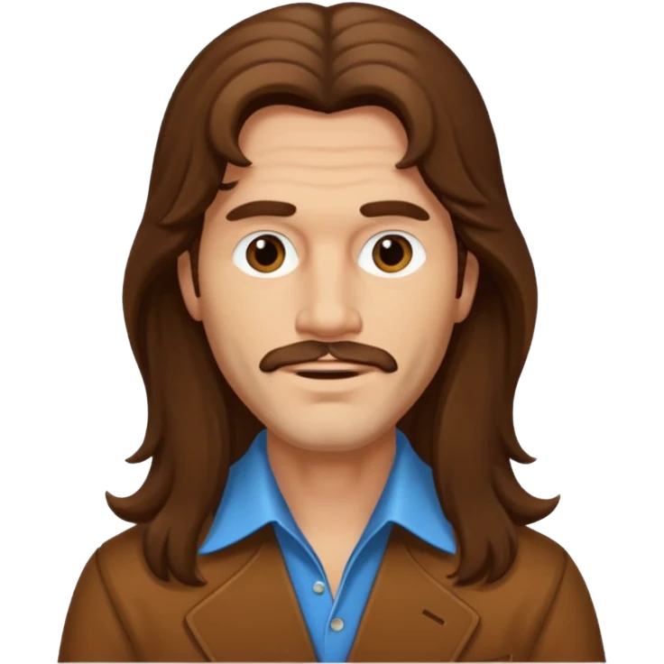 70s 80s men with long hair style  emoji