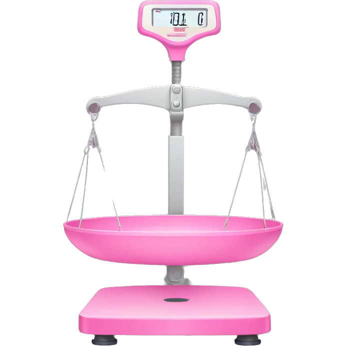 Pink body weight scale  emoji