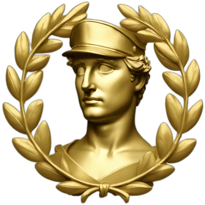 Laurel wreath napoleon golden statue emoji