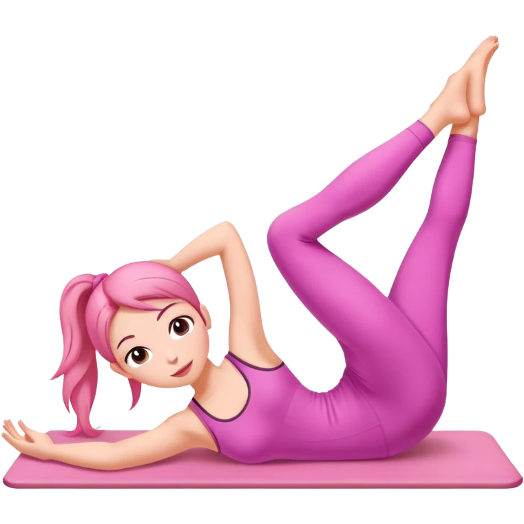 pink pilates girl emoji