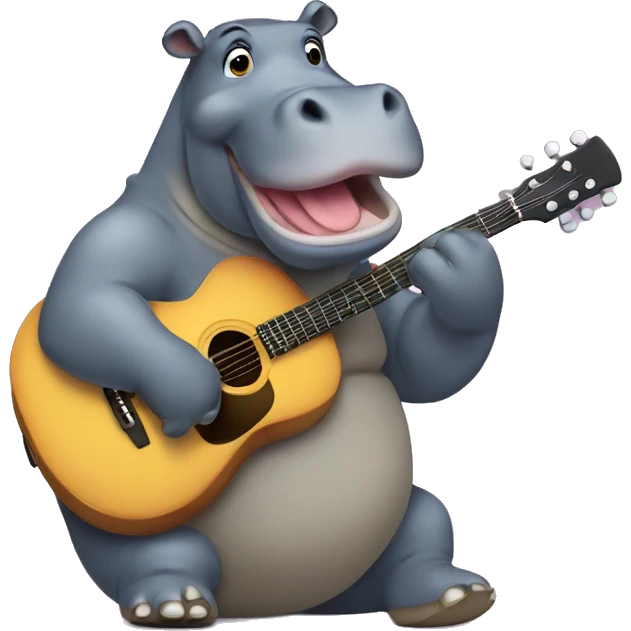 hippopotamus singer emoji