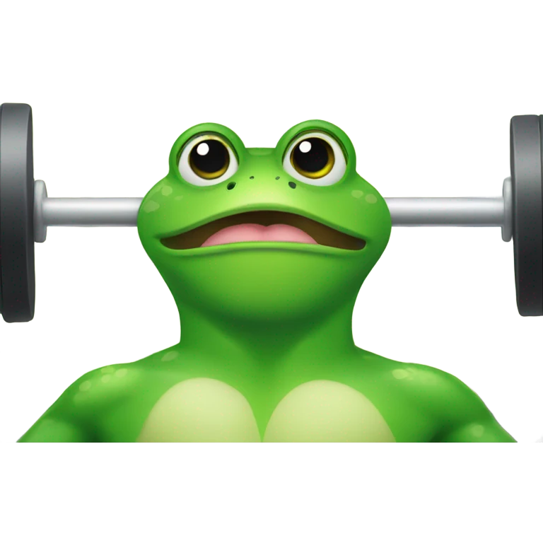 A frog at the gym emoji