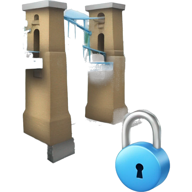 lock with blue bridge emoji