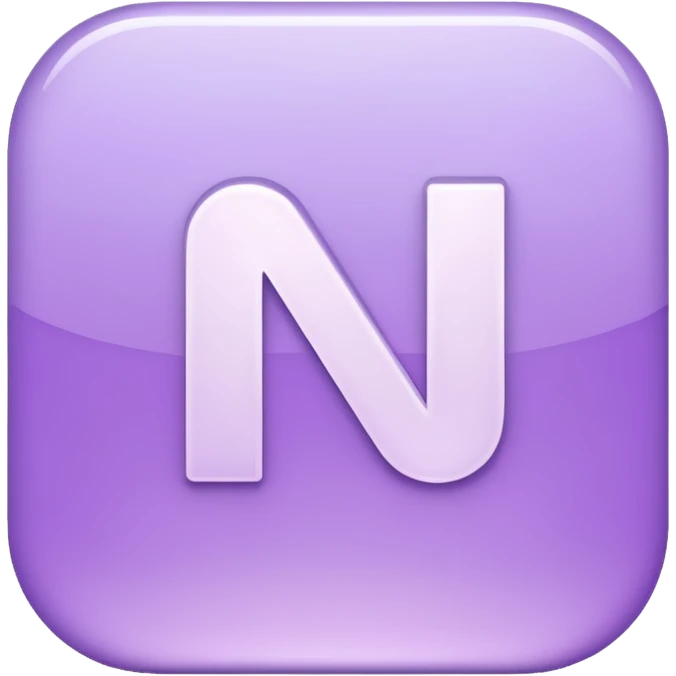 Netflix aesthetic "N" logo in pastel purple emoji