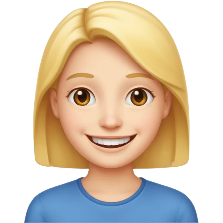 person with a happy face emoji style emoji