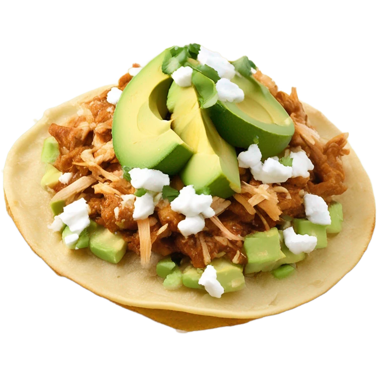 Shredded Chicken Tinga Tostada emoji