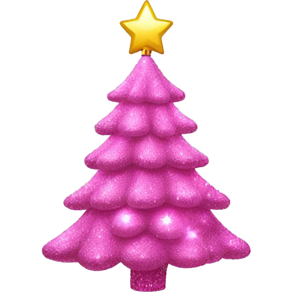 Pink Christmas tree with disco ball ornaments  emoji