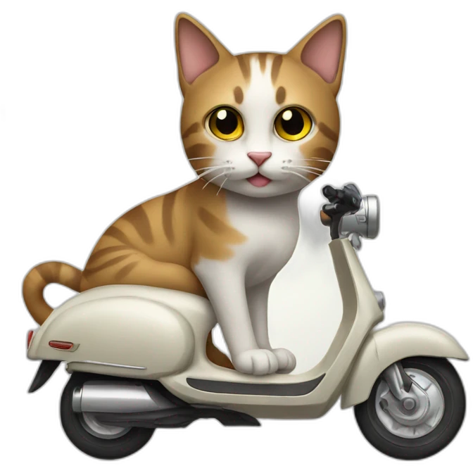 cat on a scooter emoji