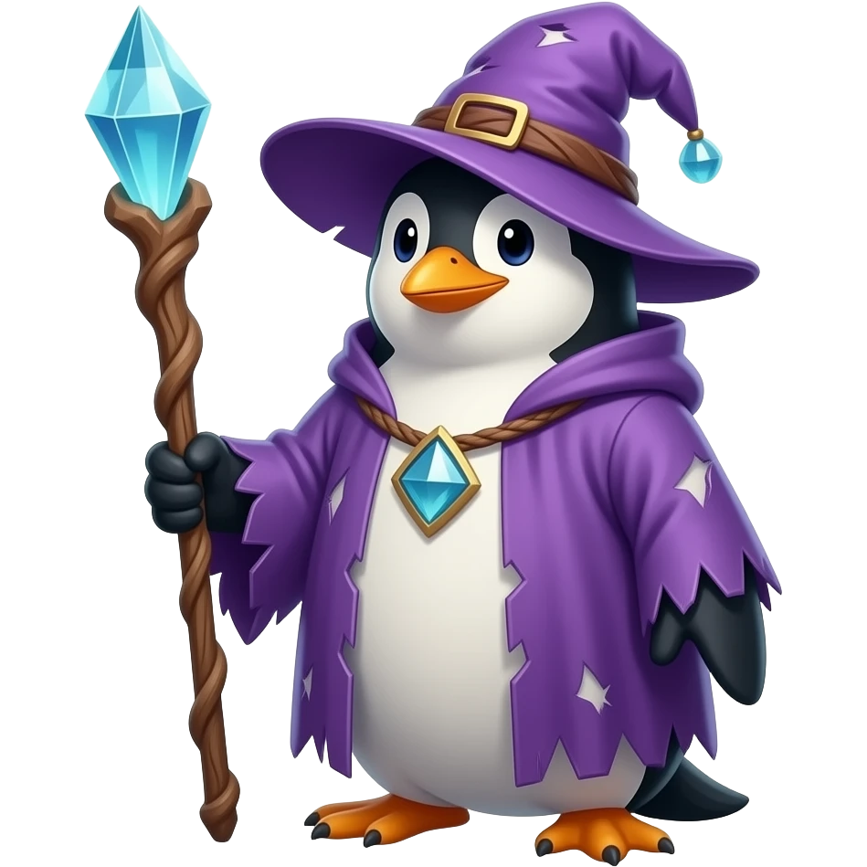 Penguin Wizard emoji