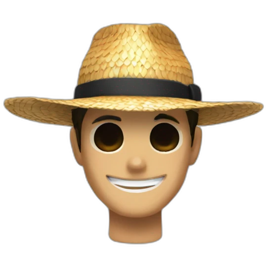 Le chapeau de paille de luffy emoji
