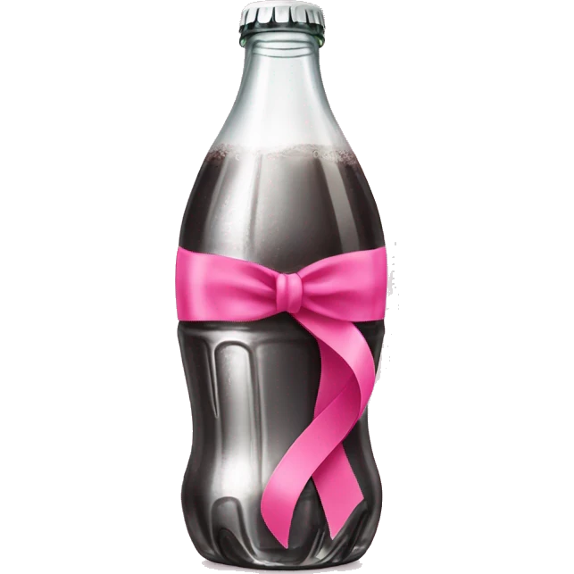 Diet Coke bottle with pink ribbon emoji