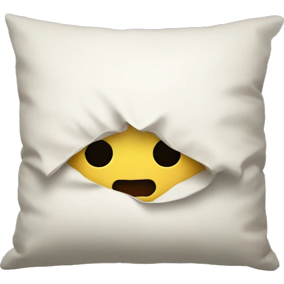 cartoon head buried in pillow emoji