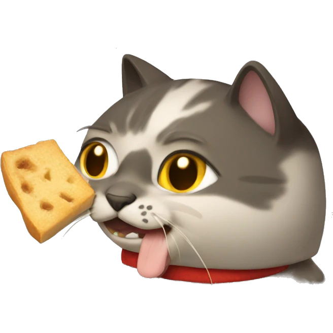 Gato comiendo  emoji