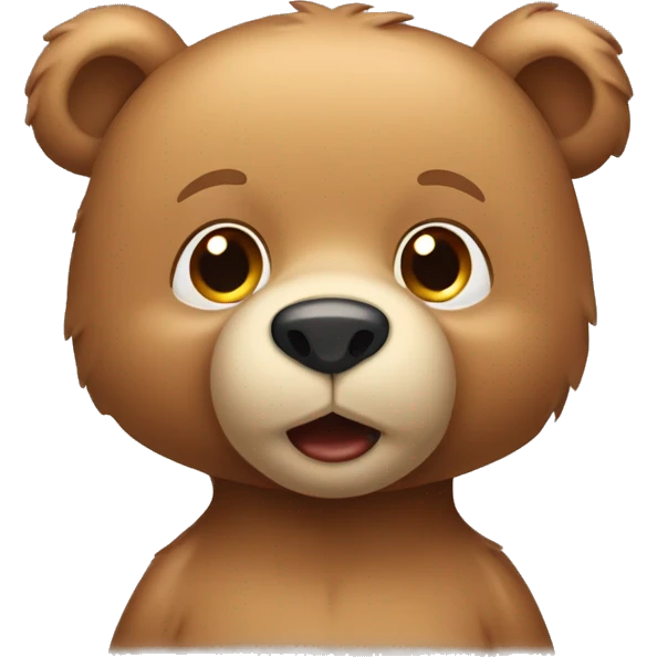 cute light brown bear  emoji