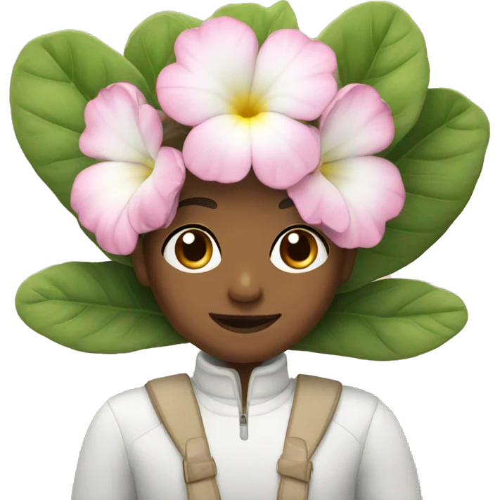 white and pink primrose emoji