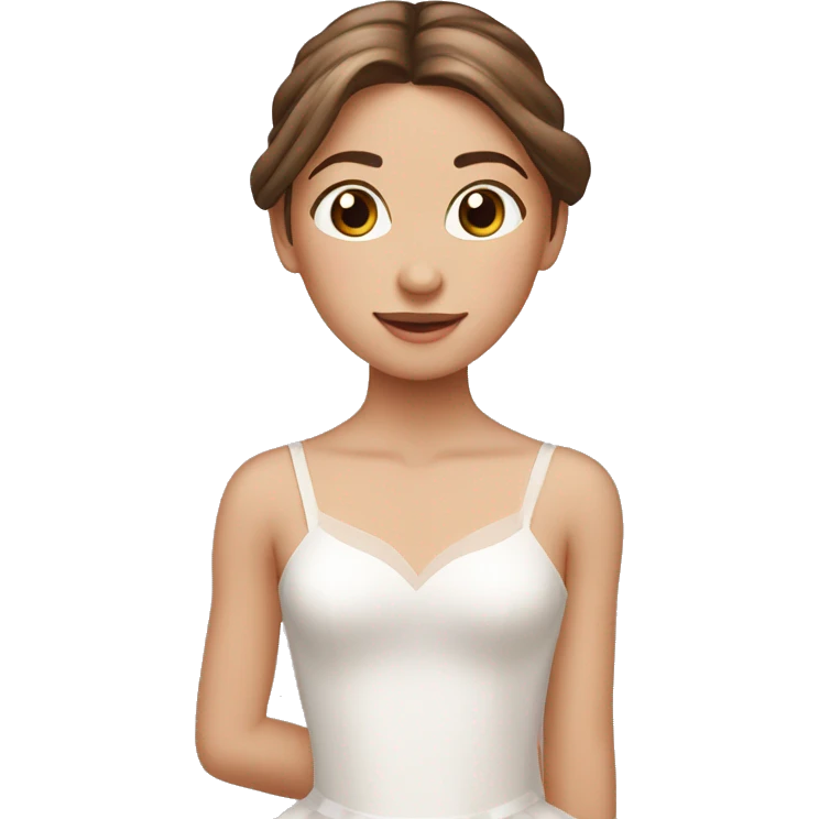 Brown hair ballerina girl￼ emoji
