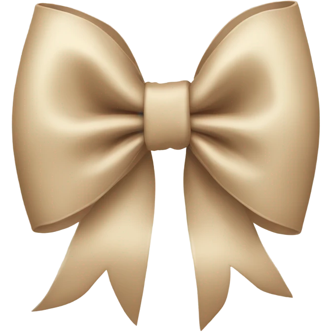 Beige bow  emoji