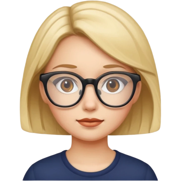 A girl with glasses emoji