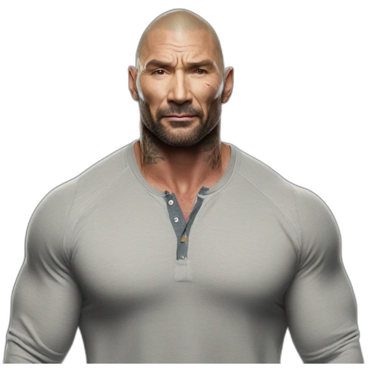 actor dave bautista wearing henley  emoji