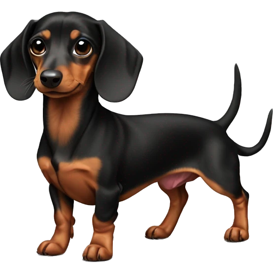a cute mini dachshund pie bald fur emoji