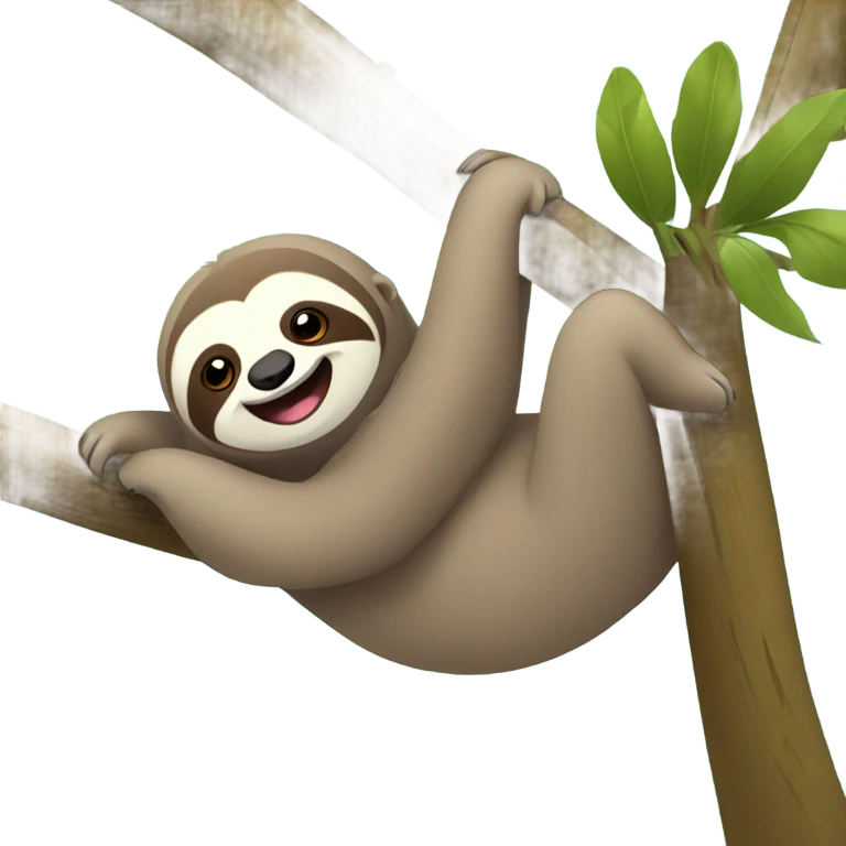 set smiled sloth emoji