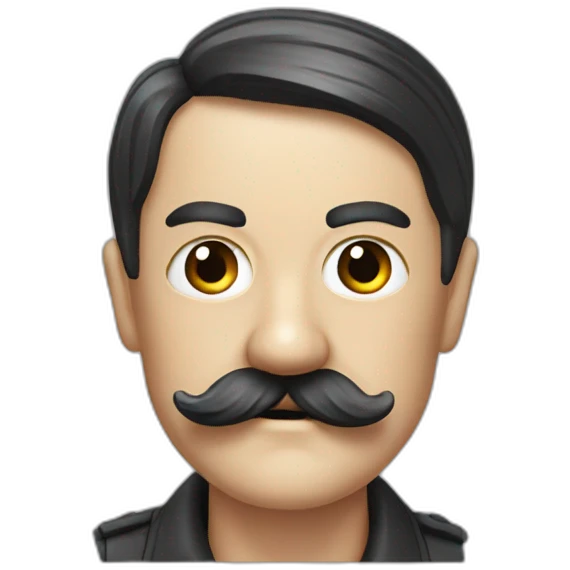 hitler1564 toothbrush mustache emoji