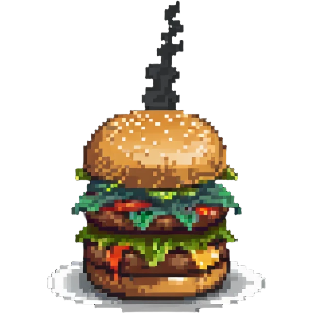 hamburger with steam rising emoji