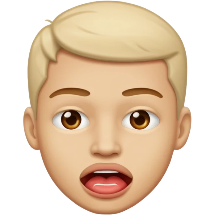 Moon bite his lips emoji