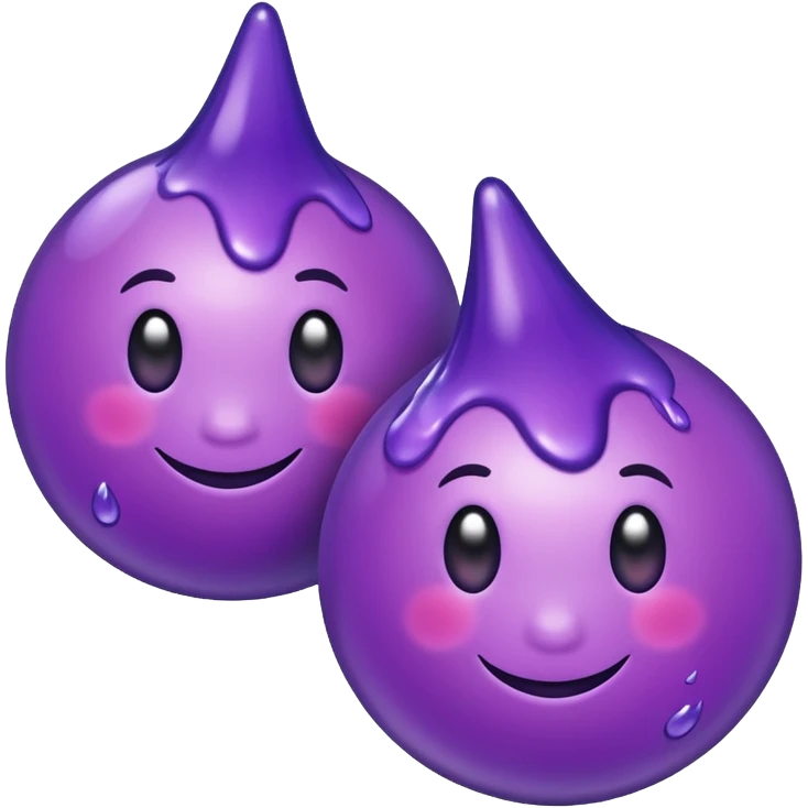 3 purple Drops with kool aids signature color, Juicy emoji