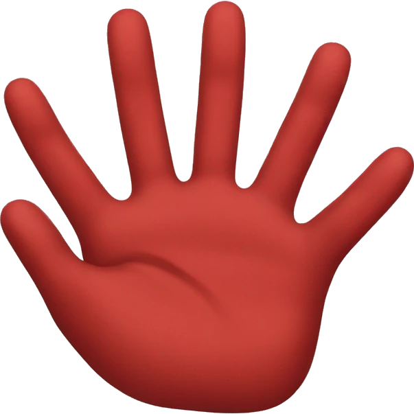 Red hand emoji