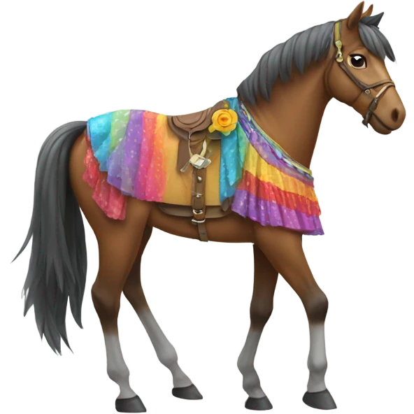 horse wearing a skirt emoji